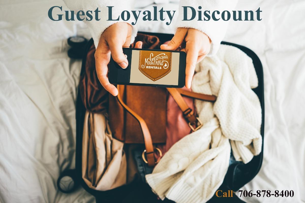 Repeat guest discount with Georgia Mountain Rentals